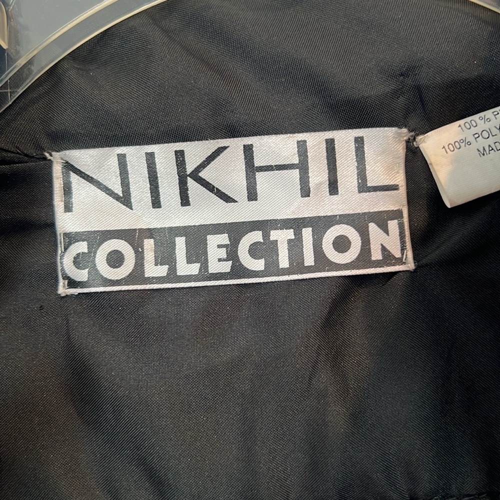 Nikhil Collection Luxury 100% Silk Sequined/Beaded Jacket - Size Large - Picture 8 of 9